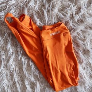 Orange Gymshark Stirrup Leggings